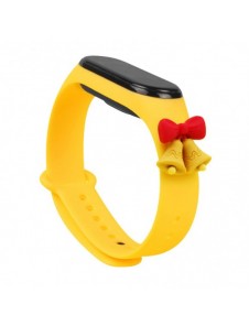 Rem Xmas Armband för Xiaomi Mi Band 4 / Mi Band 3 Jul Silikon Armband Gul (klockor)