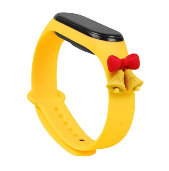 Rem Xmas Armband för Xiaomi Mi Band 4 / Mi Band 3 Jul Silikon Armband Gul (klockor)