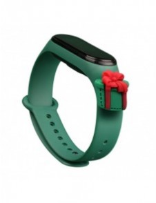 Rem Xmas Armband för Xiaomi Mi Band 6 / Mi Band 5 Christmas Silikon Armband Mörkgrönt (gåva)