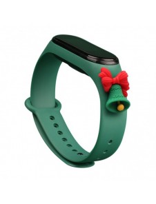 Rem Xmas Armband för Xiaomi Mi Band 6 / Mi Band 5 Christmas Silikon Armband Mörkgrönt (Block)