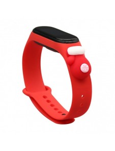 Rem Xmas Armband för Xiaomi Mi Band 6 / Mi Band 5 Jul Silikon Armband Röd (handske)