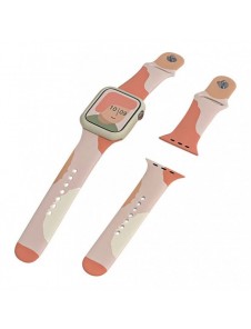 Band Moro Band för Apple Watch 9 / 8 / 7 / 6 / SE / 5 / 4 / 3 / 2 (41mm / 40mm / 38mm) Silikonrem Watch Armband Pattern 2