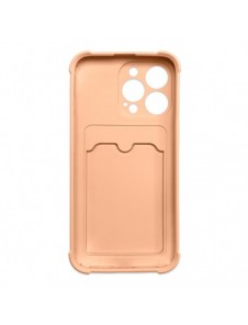 Card Armor Case Fodral till iPhone XS Max Kortplånbok Silikon Armor Case Airbag Rosa