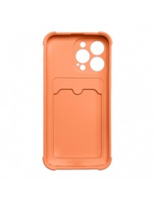 Card Armor Case Fodral för iPhone 11 Pro Card Wallet Silikon Air Bag Armor Case Orange