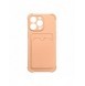 Card Armor Case Fodral till iPhone 11 Pro Max Kortplånbok Silikon Air Bag Armor Pink