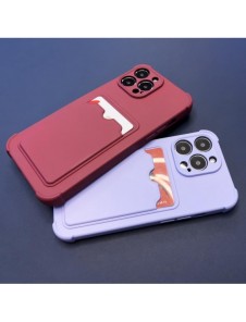 Card Armor Case Fodral till iPhone 11 Pro Max Kortplånbok Silikon Air Bag Armor Case Marinblå