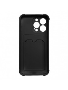 Card Armor Case Pouch Cover för iPhone 12 Pro Card Wallet Silikon Air Bag Armor Black