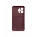 Card Armor Case Fodral för iPhone 12 Pro Card Wallet Silikon Air Bag Armor Case Hallon