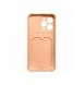 Card Armor Case Fodral för Xiaomi Redmi 10X 4G / Xiaomi Redmi Note 9 Card Wallet Silikon Armor Cover Airbag Rosa