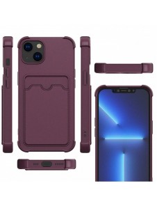 Card Armor Case Fodral för Xiaomi Redmi 10X 4G / Xiaomi Redmi Note 9 Card Wallet Silikon Armor Cover Airbag Blå