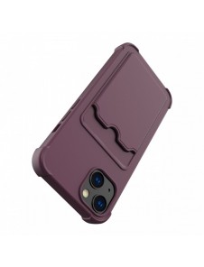 Card Armor Case Fodral för Xiaomi Redmi 10X 4G / Xiaomi Redmi Note 9 Card Wallet Silikon Armor Cover Airbag Blå