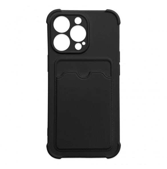 Card Armor Case Fodral för Xiaomi Redmi Note 10 / Redmi Note 10S Card Wallet Silikon Armor Cover Airbag Svart
