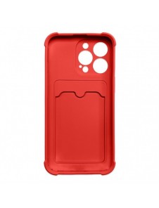 Card Armor Case Fodral för Xiaomi Redmi Note 10 / Redmi Note 10S Card Wallet Silikon Armor Cover Air Bag Röd