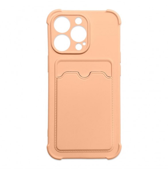 Card Armor Case Fodral för Xiaomi Redmi Note 10 / Redmi Note 10S Card Wallet Silikon Armor Cover Airbag Rosa