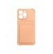 Card Armor Case Fodral för Samsung Galaxy A32 4G Card Plånbok Silikon Armor Cover Airbag Rosa