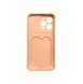 Card Armor Case Fodral för Samsung Galaxy A32 4G Card Plånbok Silikon Armor Cover Airbag Rosa