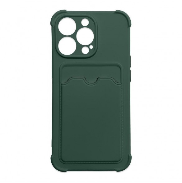 Card Armor Case Fodral för Samsung Galaxy A32 4G Card Plånbok Silikon Armor Cover Airbag Grön