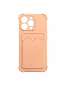 Card Armor Case Fodral för Samsung Galaxy A22 4G Card Plånbok Silikon Armor Cover Airbag Rosa