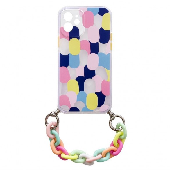 Color Chain Case gel flexibelt elastiskt fodral med ett kedjehänge för iPhone 13 Pro Max multicolour (1)