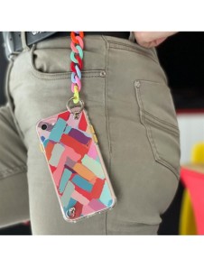 Color Chain Case gel flexibelt elastiskt fodral med ett kedjehänge för iPhone 13 Pro Max multicolour (1)