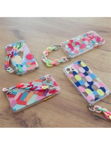 Color Chain Case gel flexibelt elastiskt fodral med ett kedjehänge för iPhone 13 Pro Max multicolour (4)
