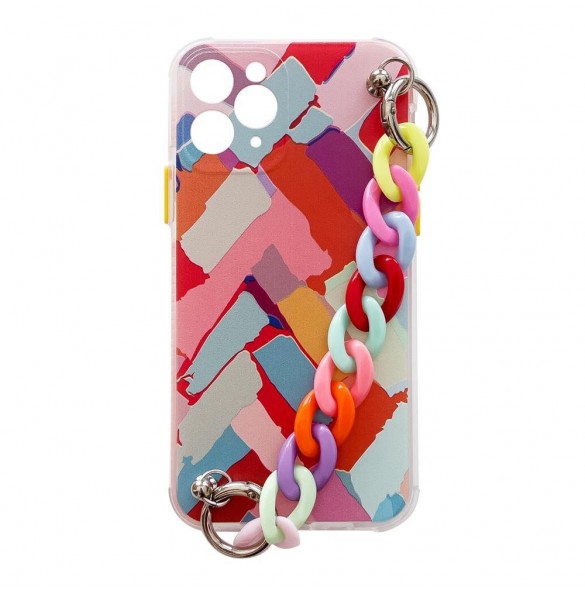 Color Chain Case gel flexibelt elastiskt fodral med ett kedjehänge för Samsung Galaxy A22 4G multicolour (3)