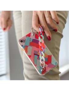 Color Chain Case gel flexibelt elastiskt fodral med ett kedjehänge för Samsung Galaxy S20 FE 5G multicolour (2)