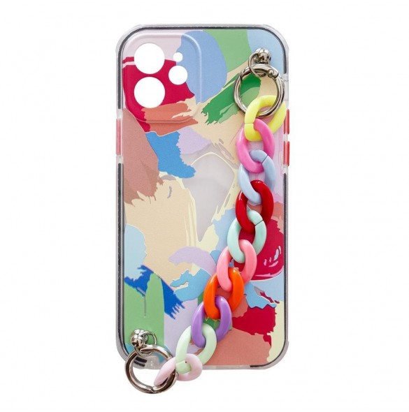 Color Chain Case gel flexibelt elastiskt fodral med ett kedjehänge för Xiaomi Redmi Note 10 Pro multicolour (4)