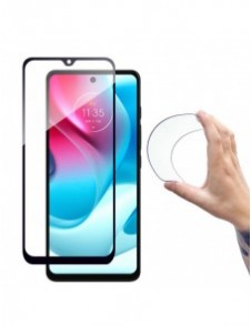 Heltäckande Flexi Nano glasfilm härdat glas med Moto G60s ram