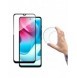 Heltäckande Flexi Nano glasfilm härdat glas med Moto G60s ram