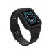 Protect Strap Band Band med fodral för Apple Watch 7 / SE (41/40 / 38mm) fodral Pansarklocka Svart