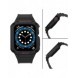 Protect Strap Band Band med fodral för Apple Watch 7 / SE (41/40 / 38mm) fodral Pansarklocka Svart