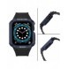 Protect Strap Band Band med fodral för Apple Watch 7 / SE (41/40 / 38mm) fodral Pansarklocka Svart