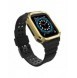 Protect Strap Band Band med fodral för Apple Watch 7 / SE (41/40 / 38mm) fodral Pansarklocka Svart