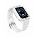 Protect Strap Band Band med fodral för Apple Watch 7 / SE (41/40 / 38mm) fodral Pansarklocka Vit