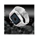 Protect Strap Band Band med fodral för Apple Watch 7 / SE (41/40 / 38mm) fodral Pansarklocka Vit