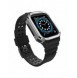 Protect Strap Band Band med fodral för Apple Watch 7 / SE (41/40 / 38mm) fodral Pansarklocka Svart