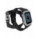 Protect Strap Band Band med fodral för Apple Watch 7 / SE (41/40 / 38mm) fodral Pansarklocka Svart