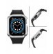 Protect Strap Band Band med fodral för Apple Watch 7 / SE (41/40 / 38mm) fodral Pansarklocka Svart