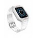 Protect Strap Band Band med fodral för Apple Watch 7 / SE (41/40 / 38mm) fodral Pansarklocka Vit