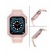 Protect Strap Band Band med fodral för Apple Watch 7 / SE (41/40 / 38mm) fodral Pansarklocka Rosa