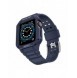 Protect Strap Band Band med fodral för Apple Watch 7 / SE (41/40 / 38 mm) fodral Pansarklocka Blå