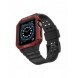 Protect Strap Band Fodral Armband för Apple Watch 7 / 6 / 5 / 4 / 3 / 2 / SE (45 / 44 / 42mm) Fodral Armor Watch Cover Svart