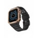 Protect Strap Band Fodral Armband för Apple Watch 7 / 6 / 5 / 4 / 3 / 2 / SE (45 / 44 / 42mm) Fodral Armor Watch Cover Svart