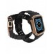 Protect Strap Band Fodral Armband för Apple Watch 7 / 6 / 5 / 4 / 3 / 2 / SE (45 / 44 / 42mm) Fodral Armor Watch Cover Svart