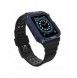 Protect Strap Band Fodral Armband för Apple Watch 7 / 6 / 5 / 4 / 3 / 2 / SE (45 / 44 / 42mm) Fodral Armor Watch Cover Svart
