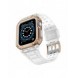 Protect Strap Band Fodral Armband för Apple Watch 7 / 6 / 5 / 4 / 3 / 2 / SE (45 / 44 / 42mm) Fodral Armor Watch Cover Transp