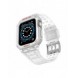 Protect Strap Band Fodral Armband för Apple Watch 7 / 6 / 5 / 4 / 3 / 2 / SE (45 / 44 / 42 mm) Fodral Armor Watch Cover Trans