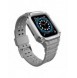 Protect Strap Band med fodral för Apple Watch 7 / SE (45/44 / 42 mm) fodral Pansarklocka Grått