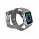 Protect Strap Band med fodral för Apple Watch 7 / SE (45/44 / 42 mm) fodral Pansarklocka Grått